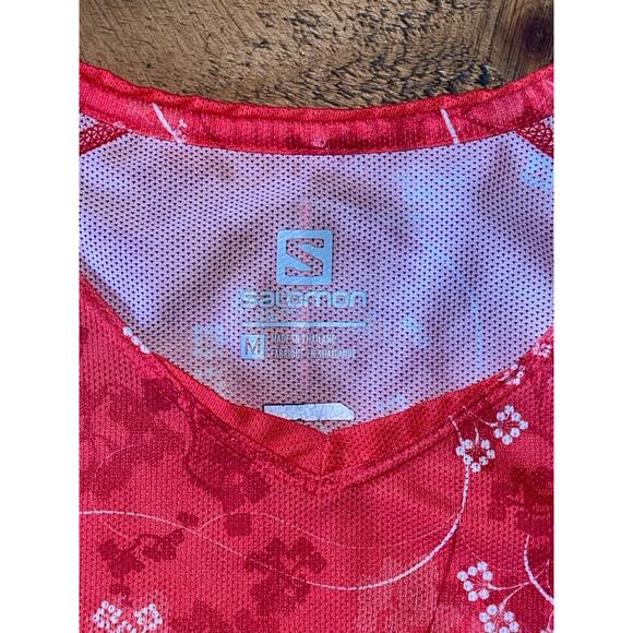 Womens Salomon ActiLite Jersey Athletic Cycling Workout Top Pinkish/Red‎ Size M - Picture 2 of 9